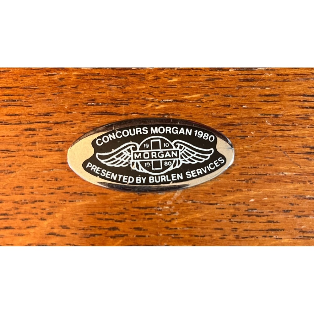Morgan Motor Company 1980 Concours Badge Metal Plaque Vintage Car Emblem Rare